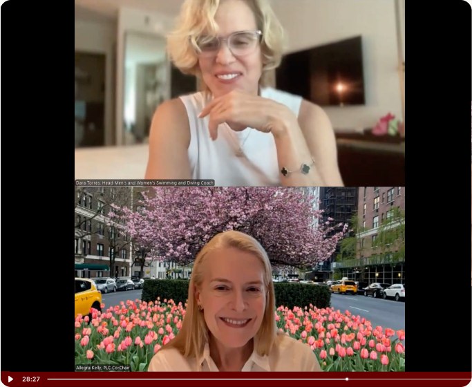 Virtual conversation between Allegra Kelly and Dara Torres
