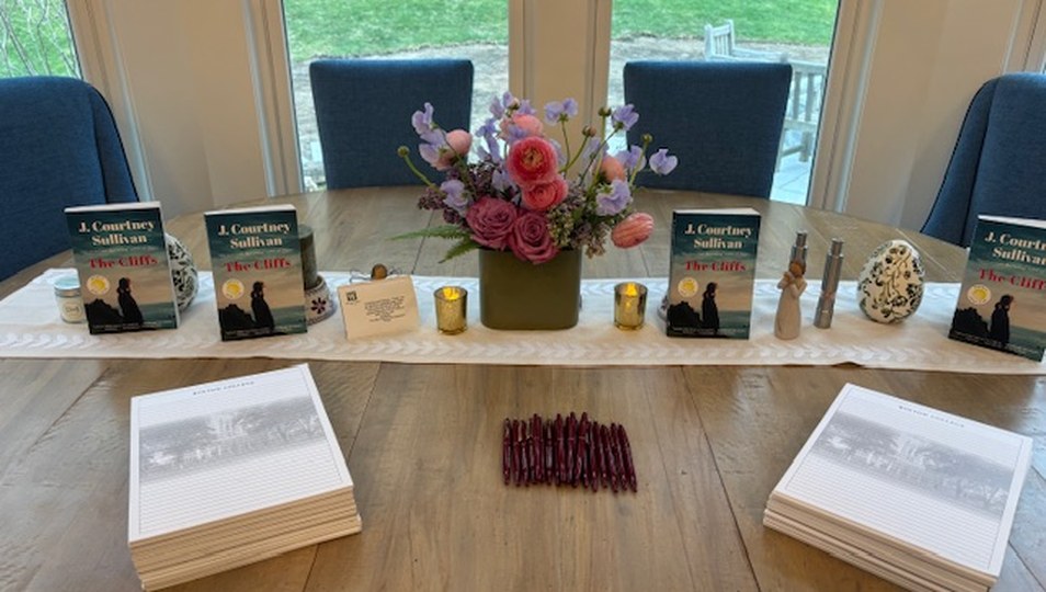 PLC Reads book club table