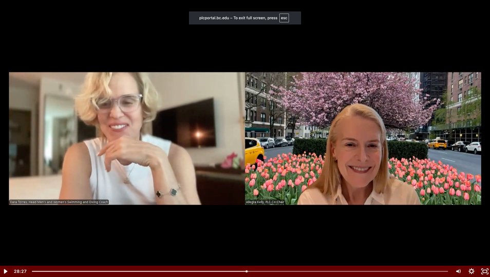 Virtual conversation between Allegra Kelly and Dara Torres